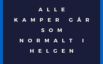 Lommedalshallen spilles som normalt denne helgen.